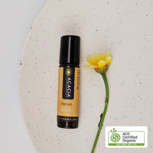 Focus Organic Essential Oil Roll On 10ml - Acacia Aromatherapy