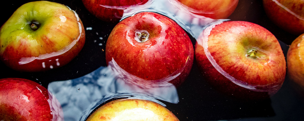 Apples are crushed to make apple juices and then apple juice is used to make apple cider vinegar.