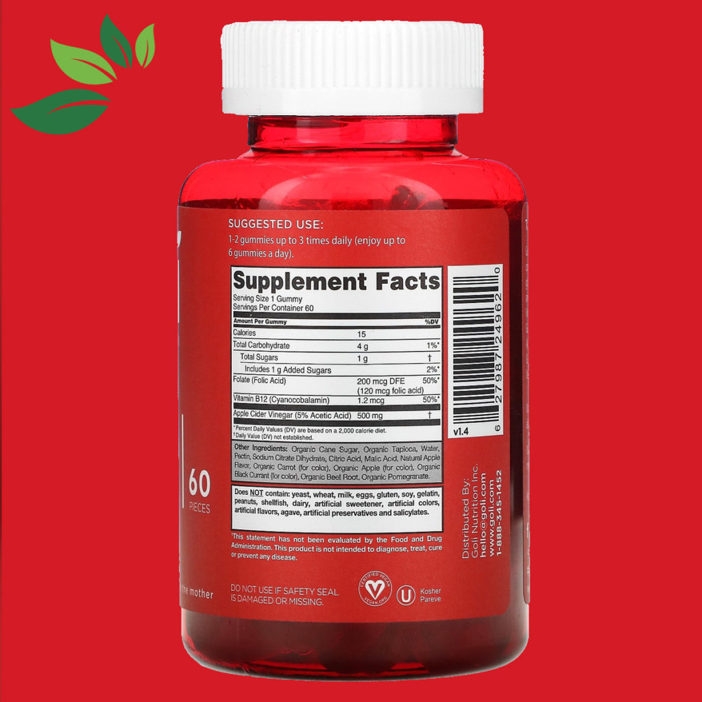 Nutritional Value of ACV Goli Gummies